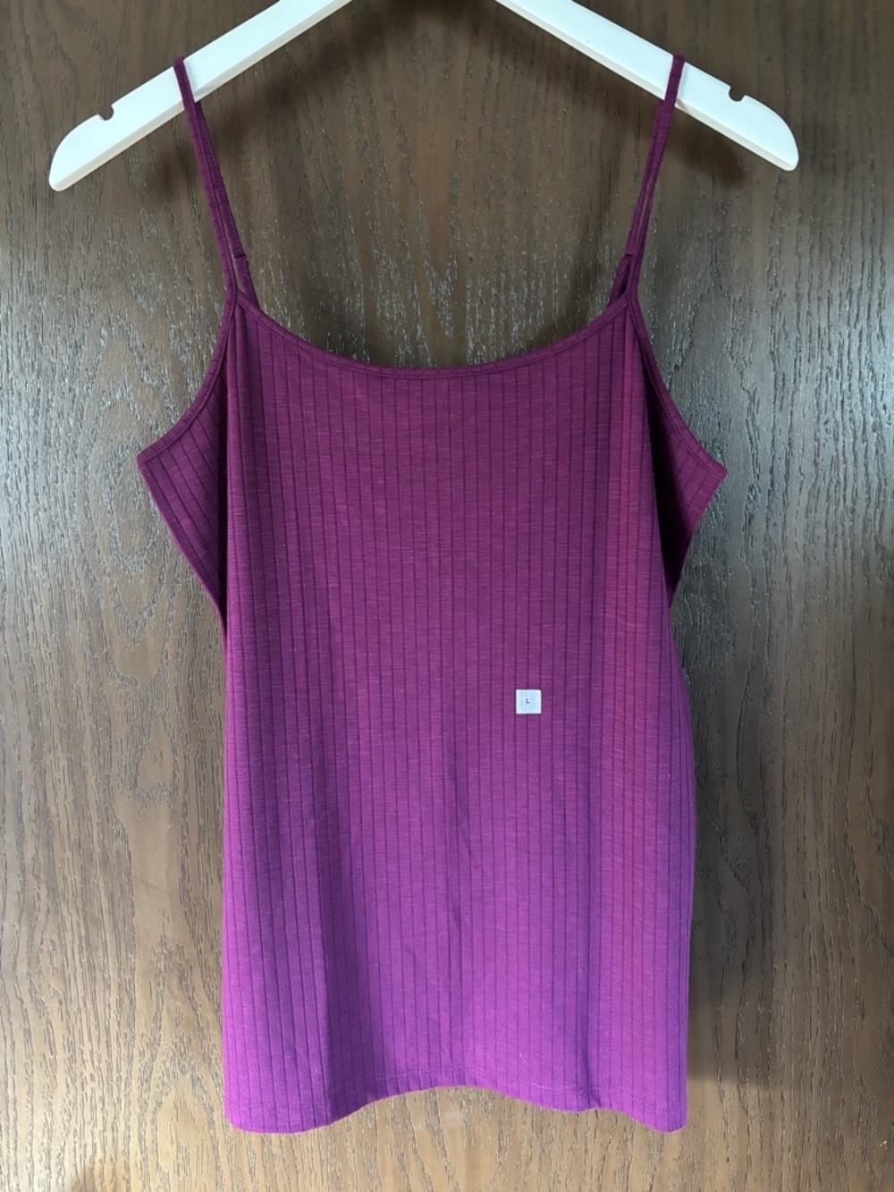 LOFT Ribbed Spaghetti Strap Camisole - Berry